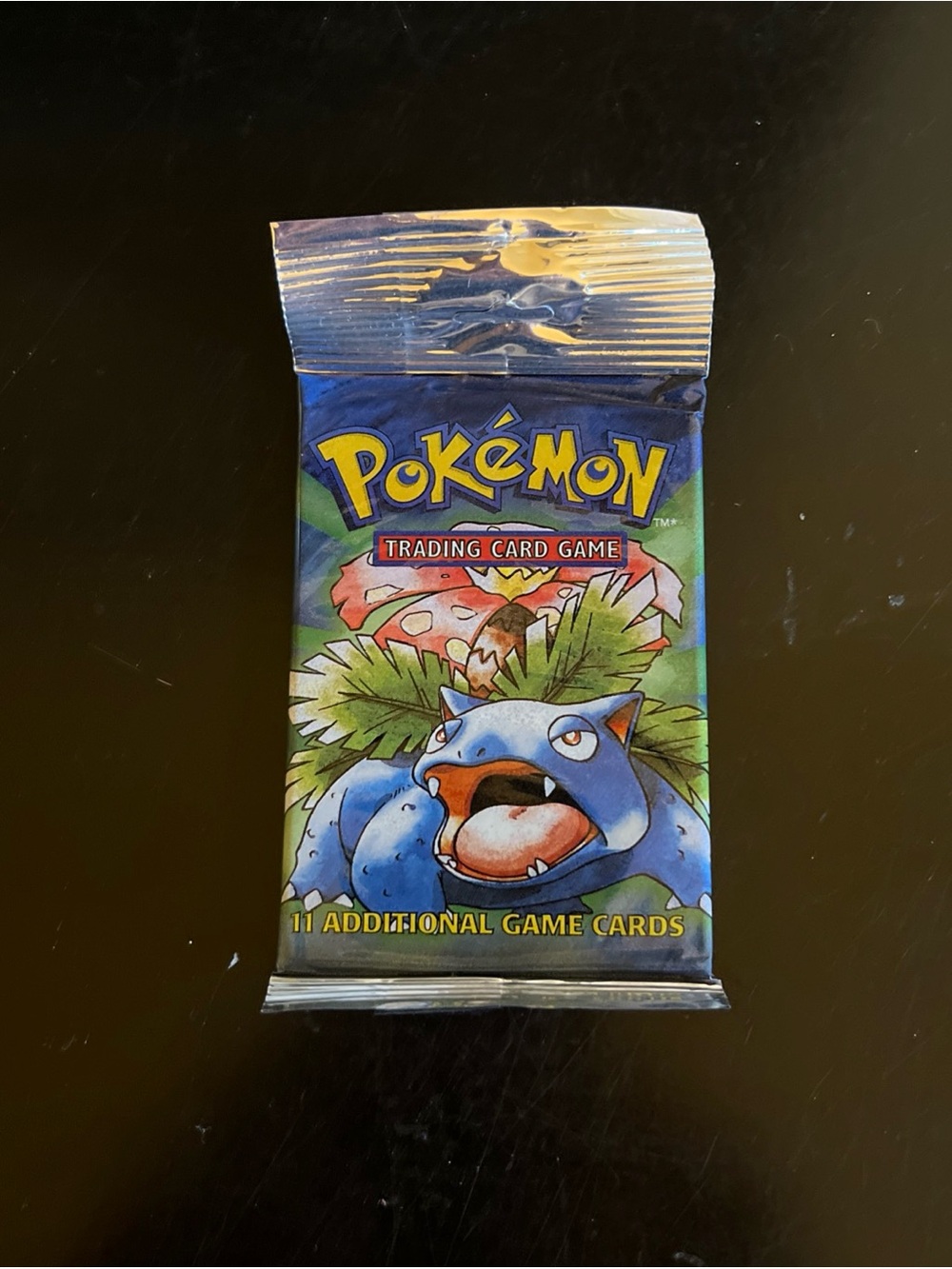 vtg 99 New sealed Pokemon TCG Base Set Booster Pack WOTC Venusaur Art-Long Crimp